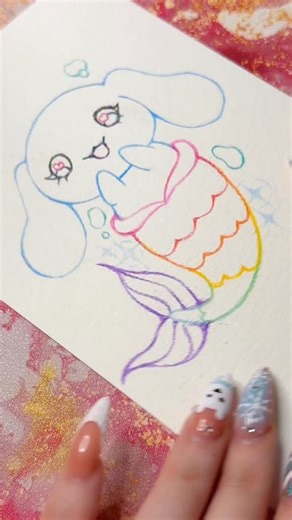 Drawing mermaid Cinnamoroll #kawaiiaesthetic #drawing #asmr #art #kawaiiart #sanrio #hellokitty #aestheticvideos #softgirl #girly #feminine #hobbies #girlyhobbies #satisfying #kawaiidrawing #cuteart #artistsoninstagram | Alba Leon Coloring Books