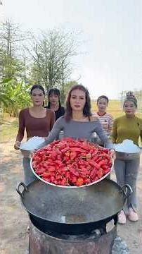 Cooking yummy pepper steam with pork meat recipe