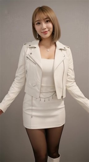 白ライダースで魅せるコーディネート