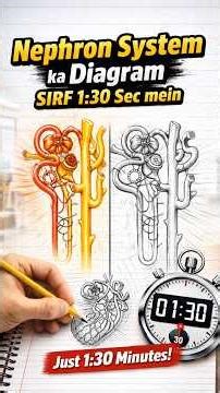 Nephron Diagram Banana Seekhe in 30 Seconds ❤️ | Kidney System Easy Trick #neet #biology #class10