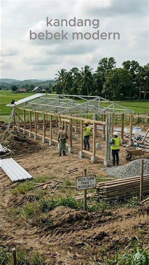 kandang bebek versi modern #kandangbebek #aivideo #fyp #peternak