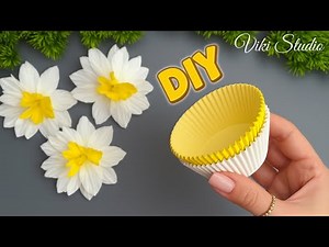 Easy Spring Decor: DIY Cupcake Liner Flowers 🌿🌼