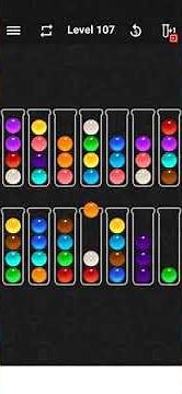 Level 107 of Ball Sort Color Water Puzzle
