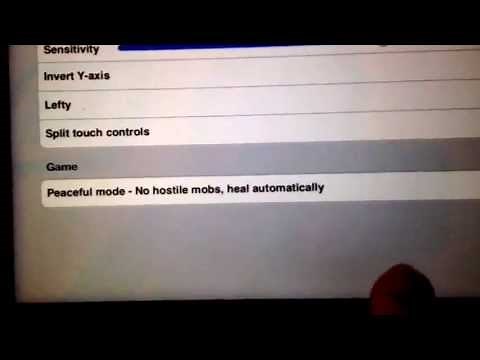 How to turn on or off peaceful mode-no hostile mobs,heal automatically in minecraft pe