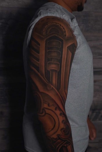 Biomechanical Sleeve Tattoo by Eddy310