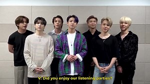 A special thank you message from BTS thanking everyone for joining the listening parties 💜 Thank you to all ARMYs who joined the 7 days global listening parties 💜 ____ byuntaefull sexypoinstar🍑🐨 | BTS with LUV⁷