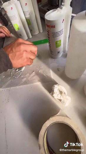 Repairing Small Chip on Quartz Worktop