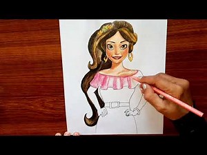 ELENA OF AVALOR DRAWING STEP BY STEP EASY | HOW TO DRAW THE PRINCESS ELENA OF AVALOR