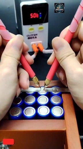 The video shows a soldering iron being used to create an electrical connection on a printed circuit board (PCB). A soldering iron is a hand tool that uses heat to melt solder, a metal alloy, which then flows between two pieces of work, such as an electronic component lead and a copper pad on the circuit board. Key details: Purpose: Soldering irons are widely used in electronics assembly and repair to form permanent, conductive bonds called soldered joints. Mechanism: The tool has a heated metal 