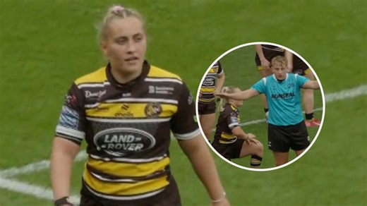 Fans stunned as women's rugby league player sent off for comment to male referee