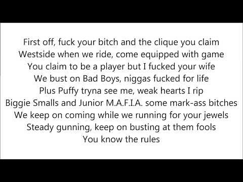 Tupac - Hit 'Em Up (Lyrics)
