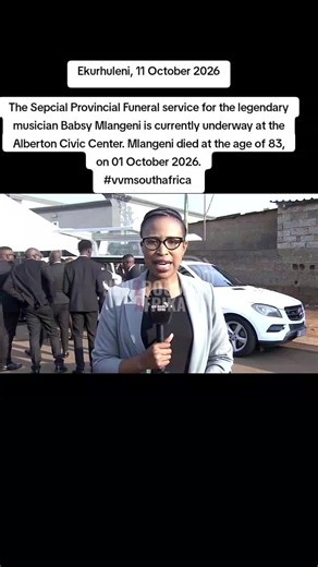 Babsy Mlangeni funeral service - Alberton Civic Center, 11 Oct 2026