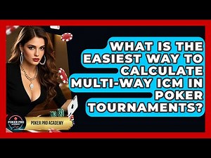 What Is The Easiest Way To Calculate Multi-way ICM In Poker Tournaments? - Poker Pro Academy