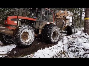 MTZ 952.3 with trailer Palms