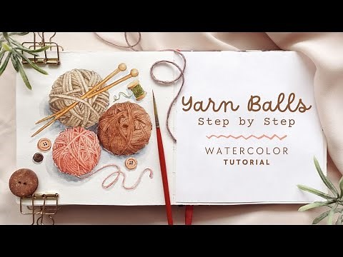 Balls of Yarn with Watercolours