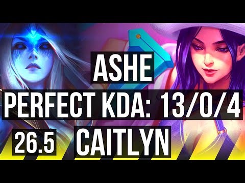 ASHE & Fiddlesticks vs CAITLYN & Nami (ADC) | Perfect KDA: 13/0/4 | EUW Grandmaster | 26.5