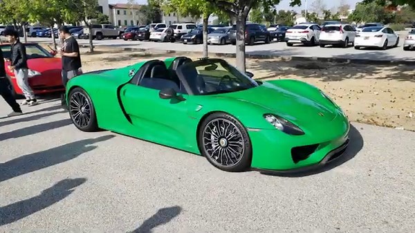 Rare Python Green Porsche 918 Spyder At Porsche Car Event