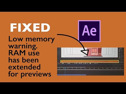 FIXED: Low memory warning. RAM use has been extended for previews | After Effects 2023