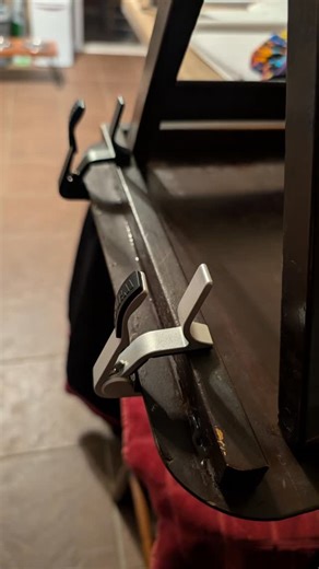 Ever since I started using @shubbcapos F1 capo, I have all these extra wood clamps! Perfect for gluing the TV tray back together. #guitar #capo #glue #macgyver #clampdown | E.T.