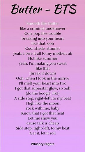Butter by BTS | Full Lyrics Video HD
