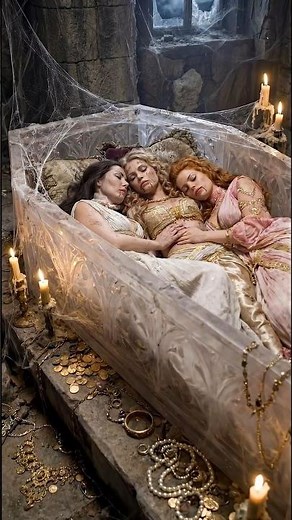The Brides of Dracula Caught Sleeping 🩸⚰️ #shorts #vampire #dark
