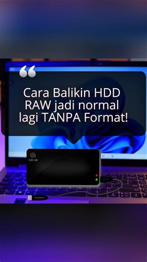 HDD gak kebaca? #HDDRaw #HarddiskError #CHKDSK #TeknisiKampung #FixHDD #DataRecovery #HarddiskRusak