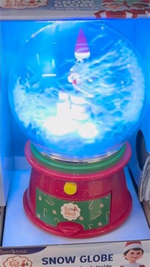 Candy Rific Animated Christmas Elf on the Shelf Snow Globe