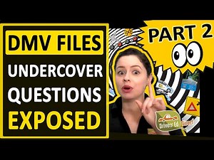 DMV Permit Exam Special 👀Part 2 of The DMV Files: Secret Undercover DMV Test Questions: DMV Handbook