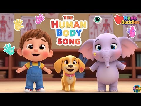 The Human Body Song for Kids🐤 Head, Shoulders, Knees, and Toes | Learn Body Parts with Nano Buddies