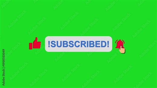 subscribe button Pop up for youtube, YouTube Subscribe Button on green screen, Subscribed, Bell, Notification, subscriber like bell icon button clicked