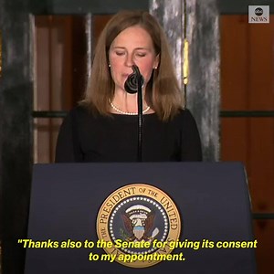 82K views · 2.1K reactions | Amy Coney Barrett thanks the Senate for "giving its consent to my appointment" to the Supreme Court: "I pledge to you and to the American people that I will discharge my duties to the very best of my ability." https://abcn.ws/2IZlI7p | ABC News | Facebook