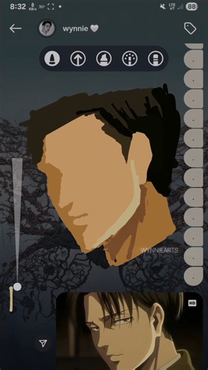 Drawing Levi Ackerman on Insta draw feature #leviackerman #leviackermanfanart #levi #attackontitan