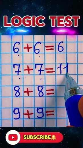 LOGIC MATH TEST 🧮✅️#mathematics #logicpuzzle #iqtest #education