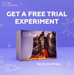 2.5K views · 26 reactions | Calling all science lovers! For the first time ever, you have a chance to get a free trial experiment!朗 Embark on a scientific adventure with dozens of exciting chemistry experiments, VR lessons, and live classes. Subscribe now and start your free trial with the "Sugar snake" experiment. Just pay $0.99 shipping. Don't delay – start your science journey today: https://mel.sc/swK/ | MEL Science | Facebook