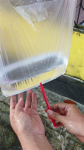 Hand washing station with plastic bag knottutorial #outdoorskills #ropeskills #wash #knotskills