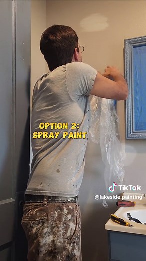 DIY Mirror Frame Paint Tricks Here are two methods for refinishing an old mirror. 🪞 Option 1 - Smokey Azurite from @sherwinwilliams Option 2 - Krylon Metallic Silver #best #painting #tips #tricks #hacks #diy #home #remodel #mirror #trending #colors #interior #2024 #fyp #creatorsearchinsights