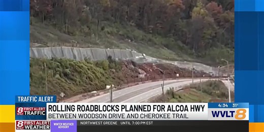 Alcoa Highway blasting, construction prompts rolling roadblocks, TDOT says