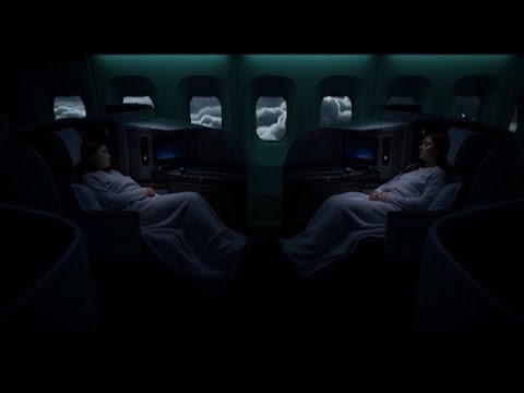 Heavy Snowstorm Flight Ambience & Jet Engines ASMR | First Class Cabin Relaxation White Noise