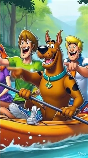 Scooby-Doo Gang Kayaking Adventure | Fun Cartoon River Journey video #ScoobyDoo #Cartoon #FYP