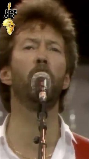 Eric Clapton rocking the stage back in #1985 #liveaid