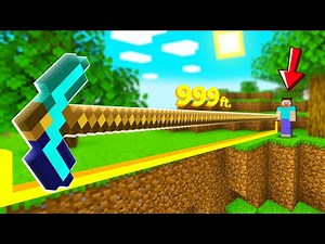 Crafting the LONGEST Pickaxe in Minecraft..