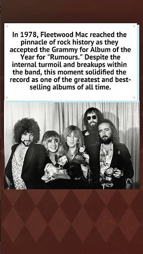 Fleetwood Mac Wins Album of the Year (1978) 🏆