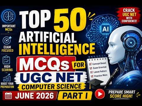 UGCNET June 2026 | Artificial Intelligence | Top 50 MCQs / PYQs | Rashmi Vishwakarma | Part I