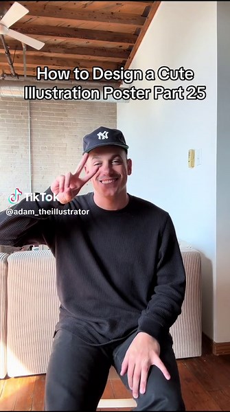 How to Design a Cute illustration Poster pt.25 #illustration #illustrator #graphicdesign #adobeillustrator #kawaii