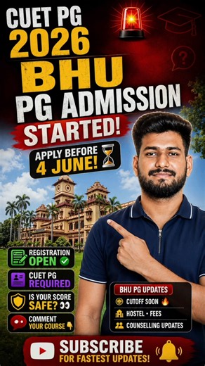 BHU PG Registration 2026 | Last Date, Cutoff & Updates