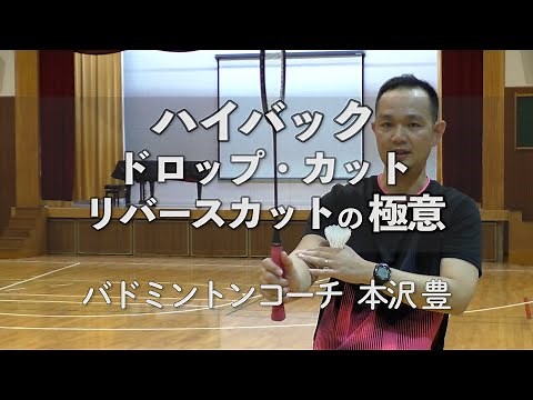 バドミントン ハイバック ドロップ カット リバースカットの極意 （バドミントンコーチ 本沢 豊）