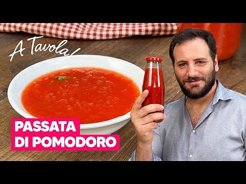 PASSATA di POMODORO fatta in casa: la conserva FACILISSIMA buona come quella della nonna! 🍅​❤️​