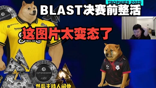 259难绷BLAST决赛赛前整活，这图片真有点变态的