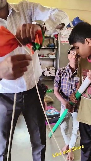 Easiest way to Tie a National Flag #independenceday #nationalflag #flog | Easiest way to fold a flag