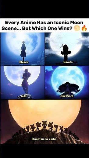 Every Anime Has an Iconic Moon Scene... But Which One Wins? 🌕🔥| #eiichirooda #otaku